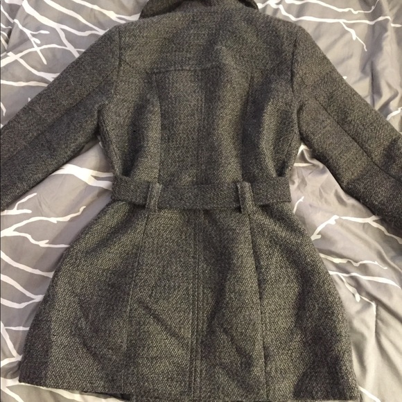 Gray wrap peacoat (trench style) - Picture 3 of 3